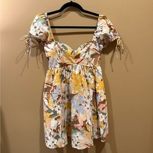 Abercrombie Floral Puff Sleeve Dress